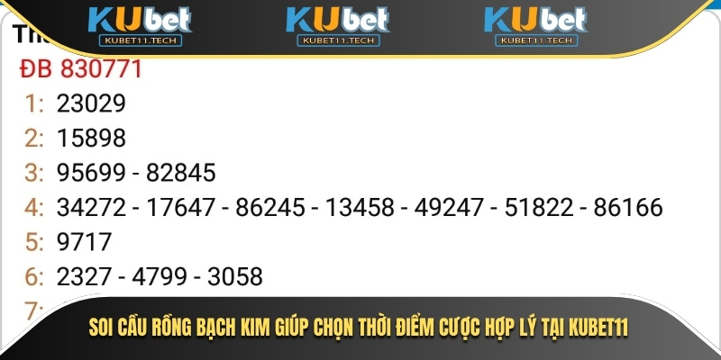 Soi Cầu Rồng Bạch Kim – Dự Đoán Lô Đề, Xổ Số Chính Xác 5 Soi cầu rồng bạch kim giúp chọn thời điểm cược hợp lý tại Kubet11